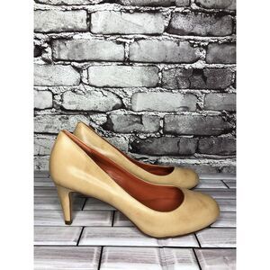 Cole Haan Air Beige Tan Leather Round Toe Stiletto Heels Women’s Sz 8.5B US/39EU